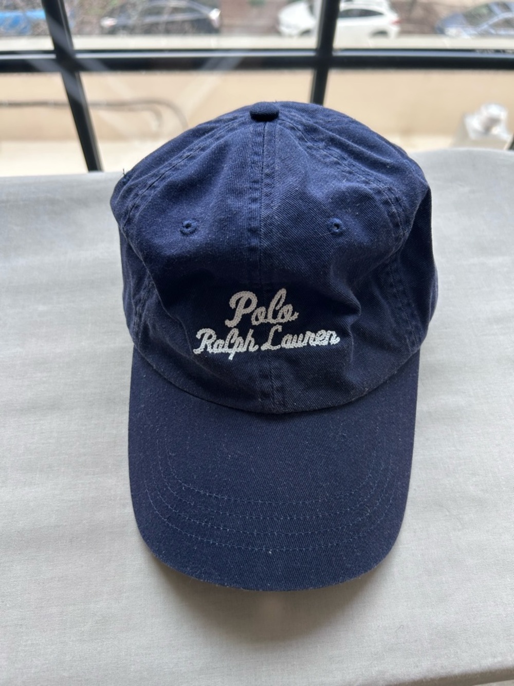 Polo by Ralph Lauren Navy Blue Script Logo Baseball Cap